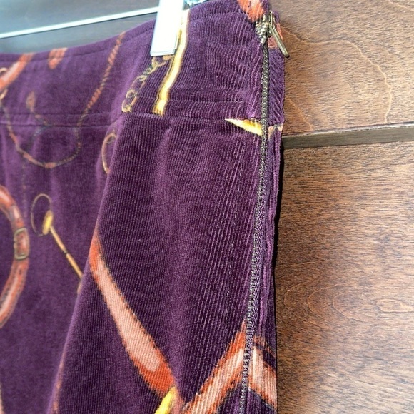 NWT Talbots thin corduroy “horse-bit ”mini skirt Sz. 2 Petite - Picture 5 of 13